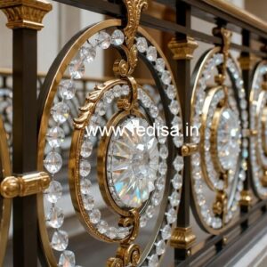 Premium Brass Crystal Railings for Architecture CR-0185