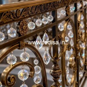 Elegant Brass Crystal Railings for Staircase Decor CR-0186