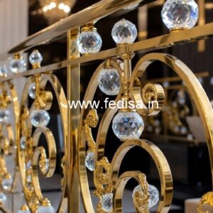 Designer Brass Crystal Railings for Architecture CR-0193