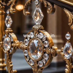 Elegant Brass Crystal Railings for Home Interiors CR-0194