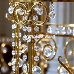 Elegant Brass Crystal Staircase Railing Designs CR-0197