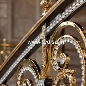 Classic Brass Crystal Railing Design Styles CR-0201