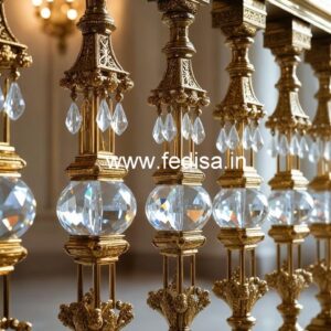 Decorative Brass Crystal Railing for Interiors CR-0202