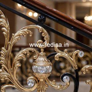 Designer Crystal Brass Railings for Modern Homes CR-0203