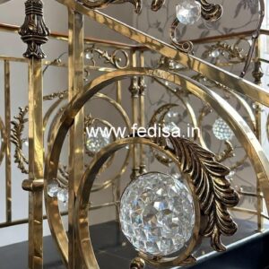 Unique Brass Crystal Staircase Designs CR-0208