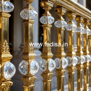 Modern Brass Crystal Railing with LED Lights CR-0213