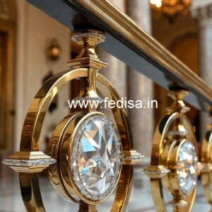 Designer Brass Crystal Railings for Duplex CR-0220