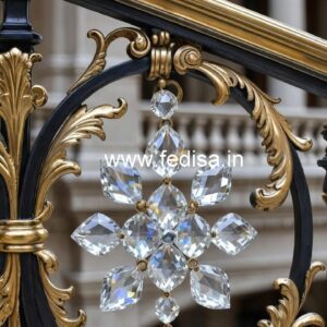 Luxury Stair Railings with Brass Crystal CR-0225