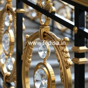 Classic Brass Crystal Railings for Homes CR-0226