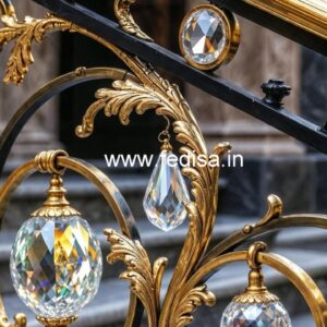 Premium Brass Crystal Railings for Modern Homes CR-0231