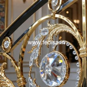 Luxury Brass Crystal Railings for Interior Design CR-0235