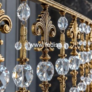 Stylish Brass Crystal Railings for Stair Design CR-0239
