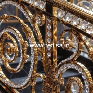 Designer Brass Crystal Railings for Projects CR-0241