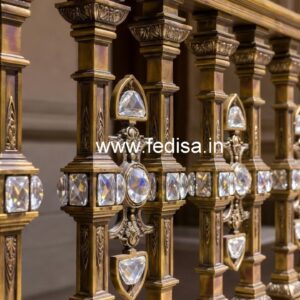 Stylish Brass Crystal Railings for Luxury Homes CR-0243