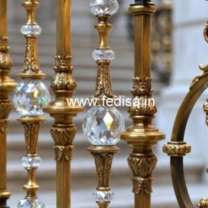 Luxury Brass Crystal Railings for Modern Homes CR-0244