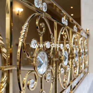 Luxury Brass Crystal Railings for Villas CR-0249
