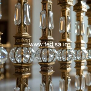 Modern Brass Crystal Railing Designs 2026 CR-0252