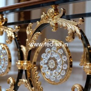 Designer Brass Crystal Railings for Luxury Villas CR-0255