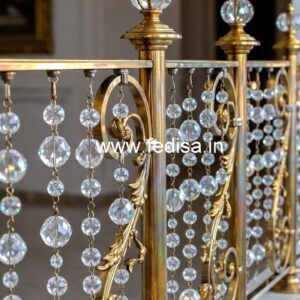 Premium Brass Crystal Railings for Duplex Homes CR-0257