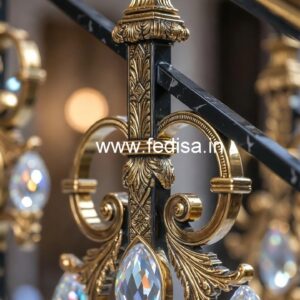 Classic Brass Crystal Railings for Modern Homes CR-0260