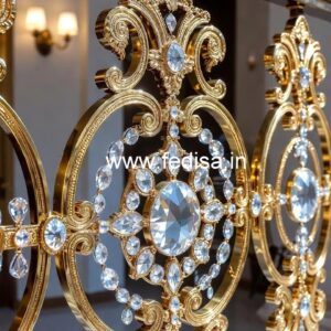 Luxury Brass Crystal Railings for Home Interiors CR-0262