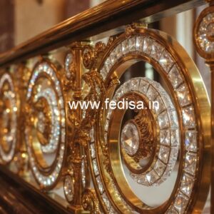Designer Brass Crystal Railings for Modern Homes CR-0265