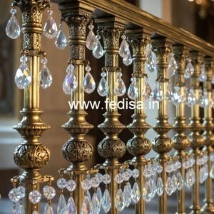 Designer Brass Crystal Railings for Villas CR-0268