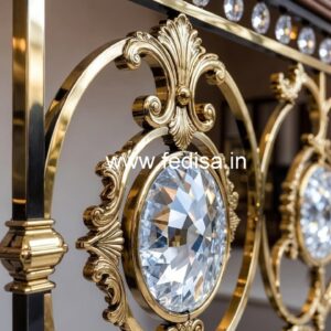 Premium Brass Crystal Railings for Stair Design CR-0271