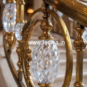 Designer Brass Crystal Railings for Luxury Interiors CR-0274