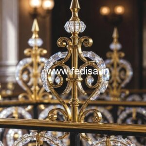 Top Brass Crystal Staircase Designs for Interiors CR-0278