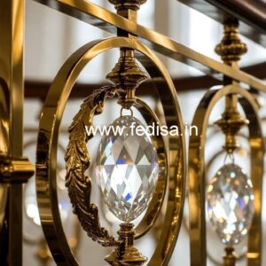 Designer Brass Crystal Railings for Grand Staircases CR-0282