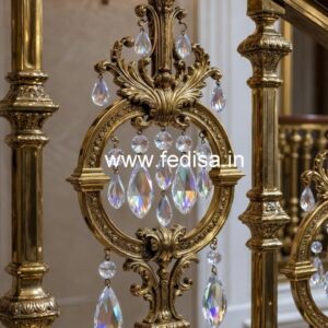 Luxury Brass Crystal Railings for Classic Homes CR-0283