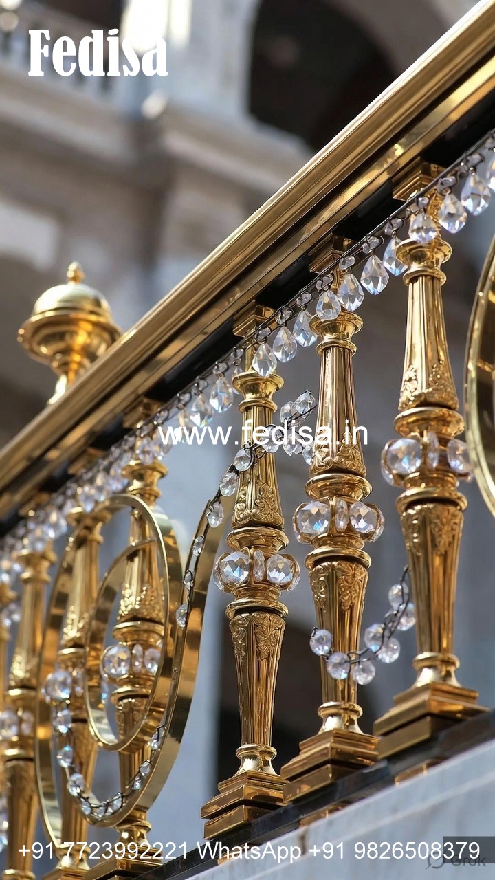 High-End Brass Crystal Railings for Luxury Villas CR-0286