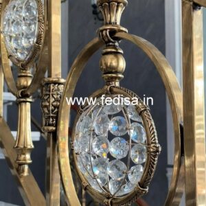 Luxury Brass Crystal Railings for Classic Interiors CR-0291