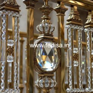 Stylish Brass Crystal Railings for Grand Homes CR-0292