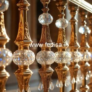 Premium Brass Crystal Railings for Classic Homes CR-0299