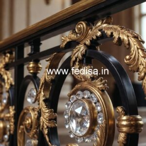 Stylish Brass Crystal Railings for Modern Homes CR-0302