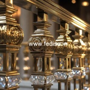 Luxury Brass Crystal Railing Design Ideas CR-0305
