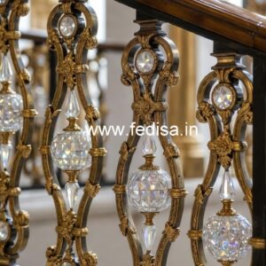 Classic Brass Crystal Railing Styles CR-0310