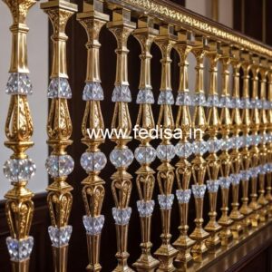 Brass Crystal Railing for Luxury Homes CR-0311