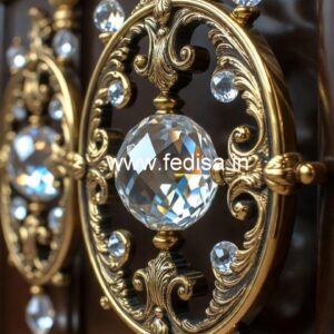 Handmade Brass Crystal Railing Designs CR-0315