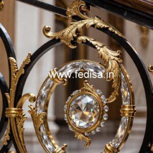Premium Interior Brass Crystal Railings CR-0322