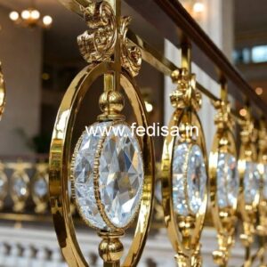 Royal Look Brass Crystal Railing Designs CR-0327