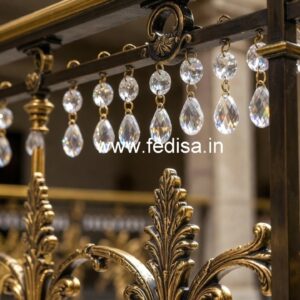 Designer Handcrafted Brass Crystal Railing CR-0336