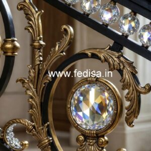 Brass Crystal Railings for Modern Villas CR-0337