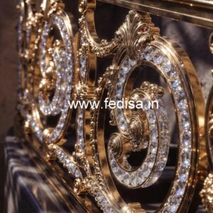 Premium Brass Crystal Railings for Hotels CR-0344