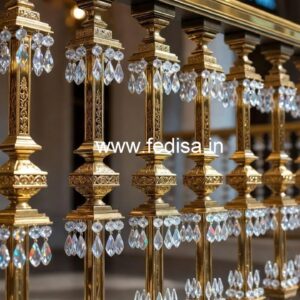 Rich Look Brass Crystal Railings CR-0348