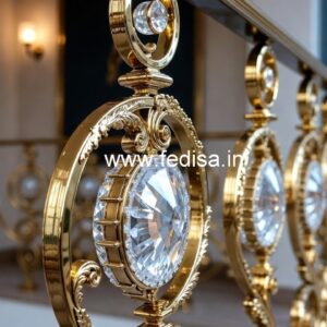 Royal Interior Brass Crystal Railing Ideas CR-0350