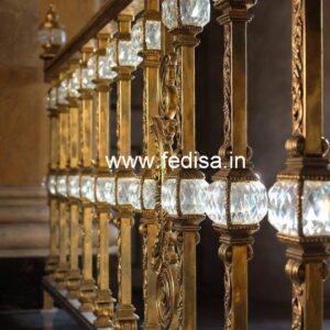 Premium Staircase Crystal Brass Railings CR-0359