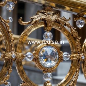 Decorative Crystal Brass Railings CR-0363